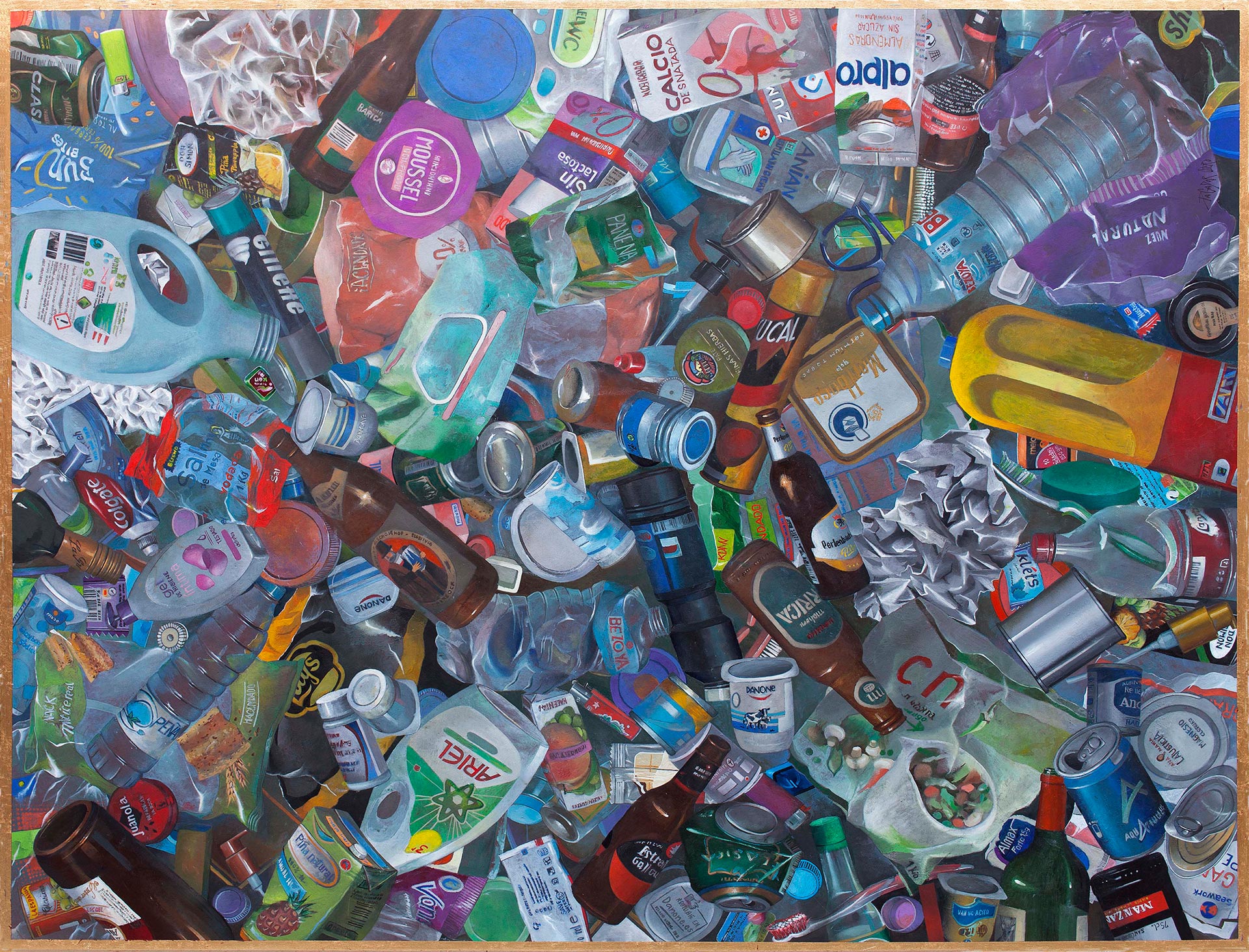 Residuos para reciclar - Ol. - Tb. 120x92 cm - 2023 Gata de Gorgos